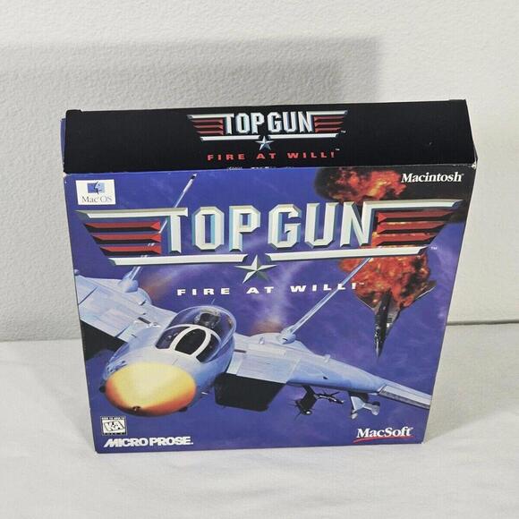 Top Gun Fire at Will Video Game, Original Box, Macintosh 1997 - Picture 2 of 8